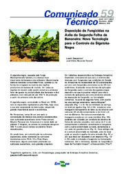 Thumbnail de Deposição de fungicidas na axila da segunda folha da bananeira: nova tecnologia para o controle da Sigatoka-Negra.