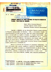 Thumbnail de Controle químico de ervas daninhas em milho na região do Taiano, Território de Roraima.