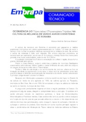 Thumbnail de Ocorrência do tripes tabaci (Thysanoptera: Tripidae) na cultura da melancia em vários agroecossistemas de Roraima.