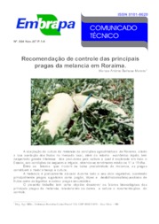Thumbnail de Recomendação de controle das principais pragas da melancia em Roraima.