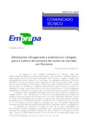 Thumbnail de Adubações nitrogenada e potássica e calagem para a cultura da cenoura em solos de cerrado em Roraima.
