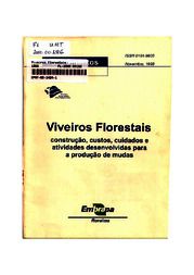 Thumbnail de Viveiros florestais: construção, custos, cuidados e atividades desenvolvidas para a produção de mudas.