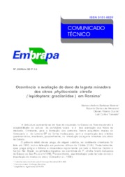 Thumbnail de Ocorrência e avaliação do dano da lagarta minadora dos citros phyllocnistis citrella (Lepidoptera: gracilariidae) em Roraima.