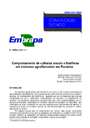 Thumbnail de Comportamento de culturas anuais e frutíferas em sistemas agroflorestais em Roraima.
