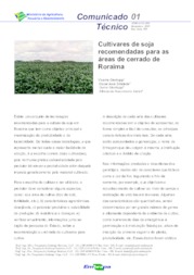 Thumbnail de Cultivares de soja recomendadas para as áreas de cerrado de Roraima.