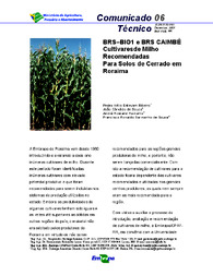 Thumbnail de BRS-BIO 1 e BRS Caimbé cultivares de milho recomendadas para solos de cerrado em Roraima.