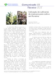 Thumbnail de Indicação de cultivares de mamona para cultivo em Roraima.