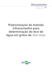 Thumbnail de Padronização do método infravermelho para determinação do teor de água em grãos de zea mays.