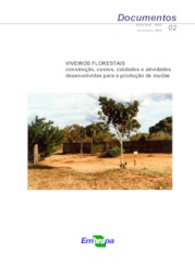 Thumbnail de Viveiros florestais: construção, custos, cuidados e atividades desenvolvidas para produção de mudas.