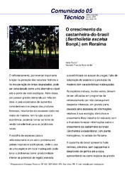 Thumbnail de O crescimento da castanheira-do-Brasil ( Bertholletia excelsa bonpl.) em Roraima.
