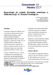 Thumbnail de Bioecologia do caimbé [Curatella americana L. (Dilleniaceae)] ~ II: Estudos fenológicos.