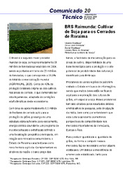 Thumbnail de BRS Raimunda: Cultivar de soja para os cerrados de Roraima.