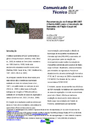Thumbnail de Recomendação da Estirpe BR 3267(=Semia 6462) para a Inoculação de Sementes de Feijão-Caupi em Roraima.