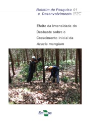 Thumbnail de Efeito da intensidade do desbaste sobre o crescimento inicial da acácia mangium.