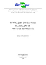 Thumbnail de Informações básicas para elaboração de projetos de irrigação.