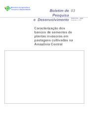 Thumbnail de Caracterização dos bancos de sementes de plantas invasoras em pastagens cultivadas na Amazônia Central.