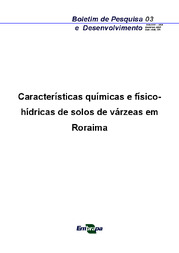 Thumbnail de Características químicas e físico-hídricas de solos de várzeas em Roraima.