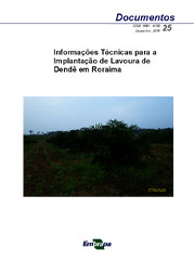 Thumbnail de Informações técnicas para a implantação de lavoura de dendê em Roraima.