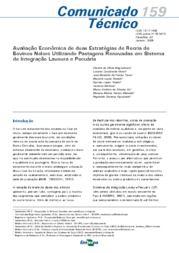 Thumbnail de Avaliação econômica de duas estratégias de recria de bovinos Nelore utilizando pastagens renovadas em sistema de integração lavoura pecuária.