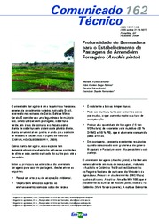 Thumbnail de Profundidade de semeadura para o estabelecimento de pastagens de amendoim forrageiro (Arachis pintoi).