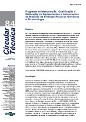 Thumbnail de O Programa de Manutenção, qualificação e calibração de equipamentos e instrumentos de medição da Embrapa Recursos Genéticos e Biotecnologia.