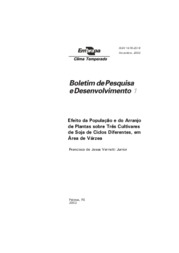 Thumbnail de Efeito da população e do arranjo de plantas sobre três cultivares de soja de ciclos diferentes, em área de várzea.