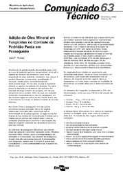 Thumbnail de Adição de óleo mineral em fungicidas no controle da podridão parda em pessegueiro.