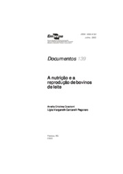 Thumbnail de A nutrição e a reprodução de bovinos de leite.