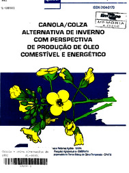 Thumbnail de Canola-colza: alternativa de inverno com perspectiva de produção de óleo comestível e combustível.