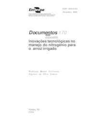 Thumbnail de Inovações tecnológicas no manejo do nitrogênio para o arroz irrigado.