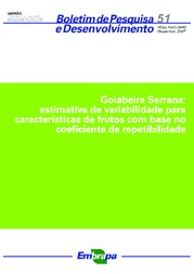 Thumbnail de Goiabeira serrana: estimativa de variabilidade para características de frutos com base no coeficiente de repetibilidade.