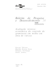 Thumbnail de Avaliação técnico-econômica do controle de gramíneas em milho em área de várzea.