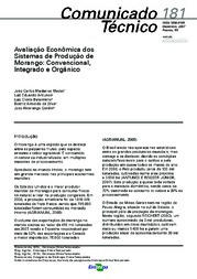 Thumbnail de Avaliação econômica dos sistemas de produção de morango: convencional, integrado e orgânico.