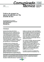 Thumbnail de Cultivo do girassol na época da safrinha no Rio Grande do Sul.