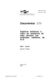 Thumbnail de Aspectos botânicos e relato da resistência de nabo silvestre aos herbicidas inibidores da ALS.