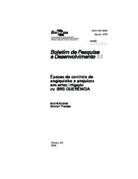 Thumbnail de Épocas de controle de angiquinho e prejuízos em arroz irrigado cv. BRS QUERÊNCIA.