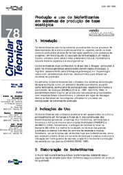 Thumbnail de Produção e uso de biofertilizantes em sistemas de produção de base ecológica.