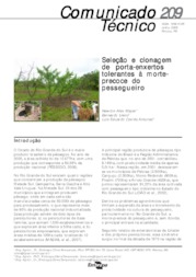Thumbnail de Seleção e clonagem de porta-enxertos tolerantes à morte precoce do pessegueiro.