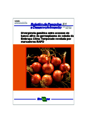 Thumbnail de Divergência genética entre acessos do banco ativo de germoplasma de cebola da Embrapa Clima Temperado revelada por marcadores RAPD.
