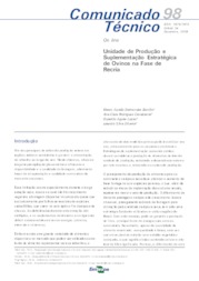 Thumbnail de Unidade de produção e suplementação estratégica de ovinos na fase de recria.