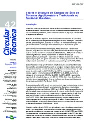 Thumbnail de Teores e estoques de carbono no solo de sistemas agroflorestais e tradicionais no semiárido brasileiro.