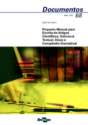 Thumbnail de Pequeno manual para escrita de artigos científicos: estrutura textual, dicas e compêndio gramatical.