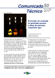 Thumbnail de Protocolos de avaliação da qualidade química e físicas de pimentas (Capsicum spp.).