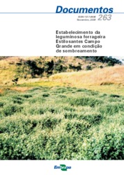 Thumbnail de Estabelecimento da leguminosa forrageira Estilosantes Campo Grande em condição de sombreamento.