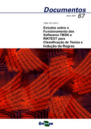 Thumbnail de Estudos sobre o funcionamento dos softwares TMSK e RIKTEXTpara classificação de textos e indução de regras.