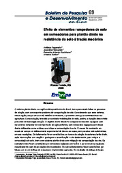 Thumbnail de Efeito de elementos rompedores de solo em semeadoras para plantio direto na resistência do solo à tração mecânica.
