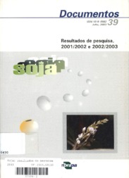 Thumbnail de Soja: resultados de pesquisa, 2001/2002 e 2002/2003.