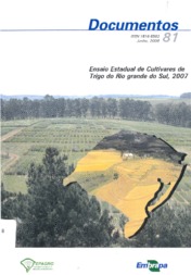 Thumbnail de Ensaio estadual de cultivares de trigo do Rio Grande do Sul, 2007.