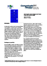 Thumbnail de Informações meteorológicas de Passo Fundo, RS: abril de 2009.