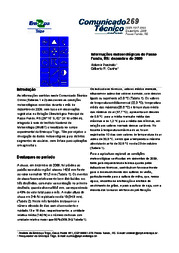 Thumbnail de Informações meteorológicas de Passo Fundo, RS: dezembro de 2009.